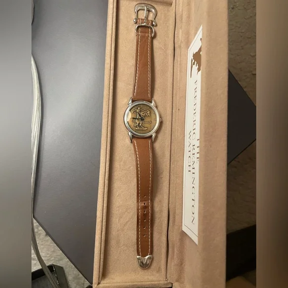 Vintage Fredric Remington museum watch 925 sterling silver bronco buster watch - Picture 4 of 15